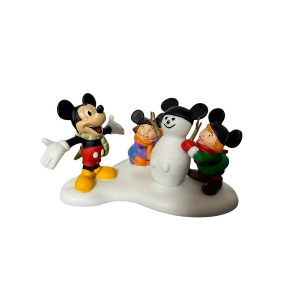 Department 56 Mickey Mouse Builds a Snowman 2003 Accessory Disney Showcase